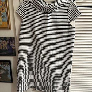 Kate Spade striped black and white cap sleeve dress.